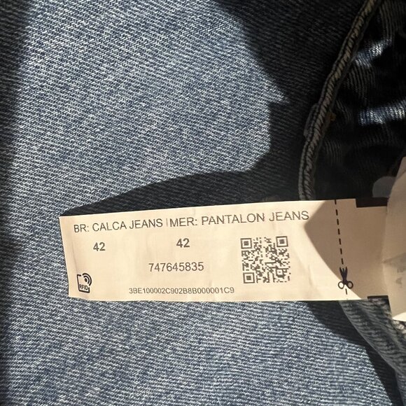 BlueSteel Jeanswear Embroidered Jeans Multicolor Accents Size 42 or 31 waist Den - Picture 3 of 9